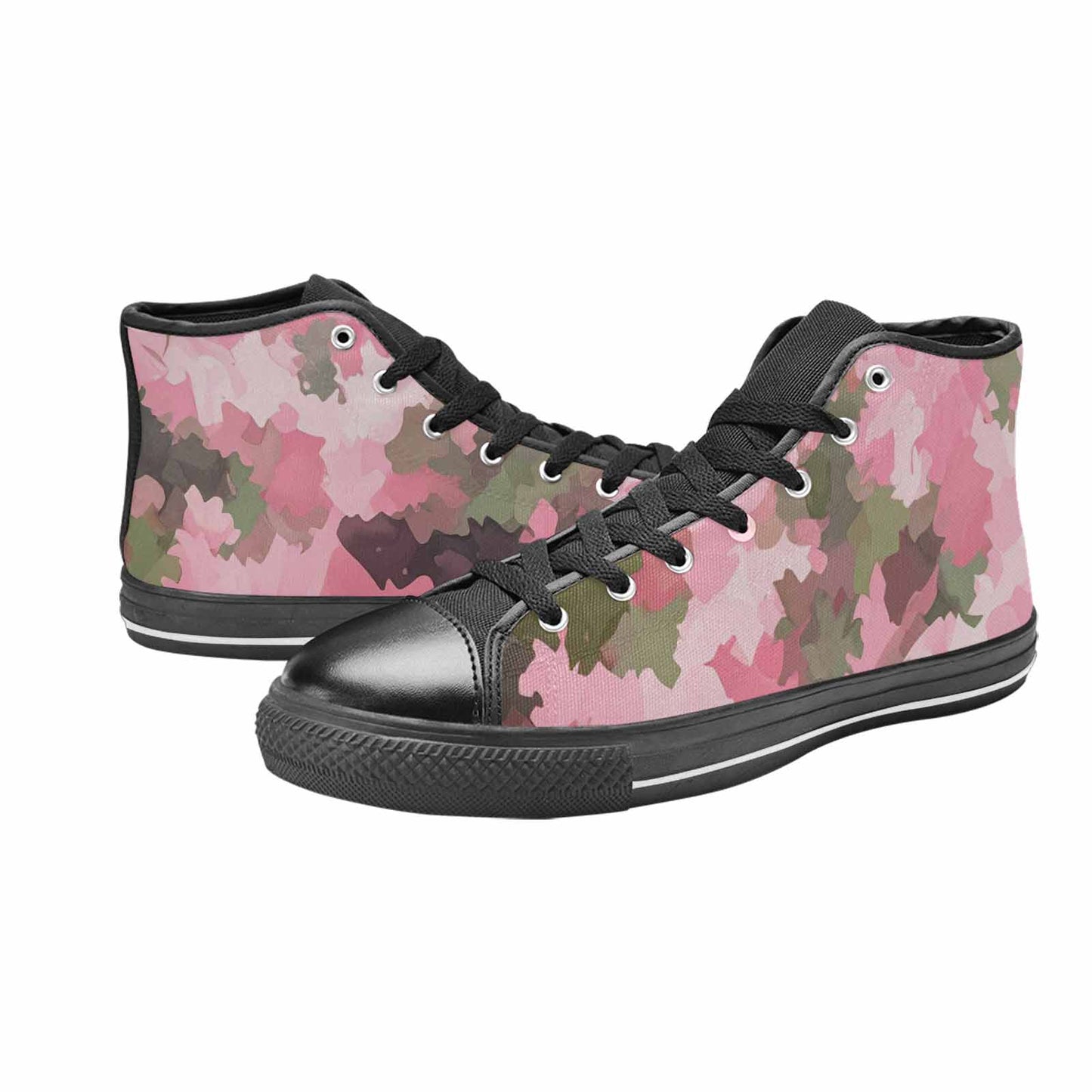 MEN'S Military Camouflage Blotch High Top Canvas Vibrant Chaos Custom Shoes