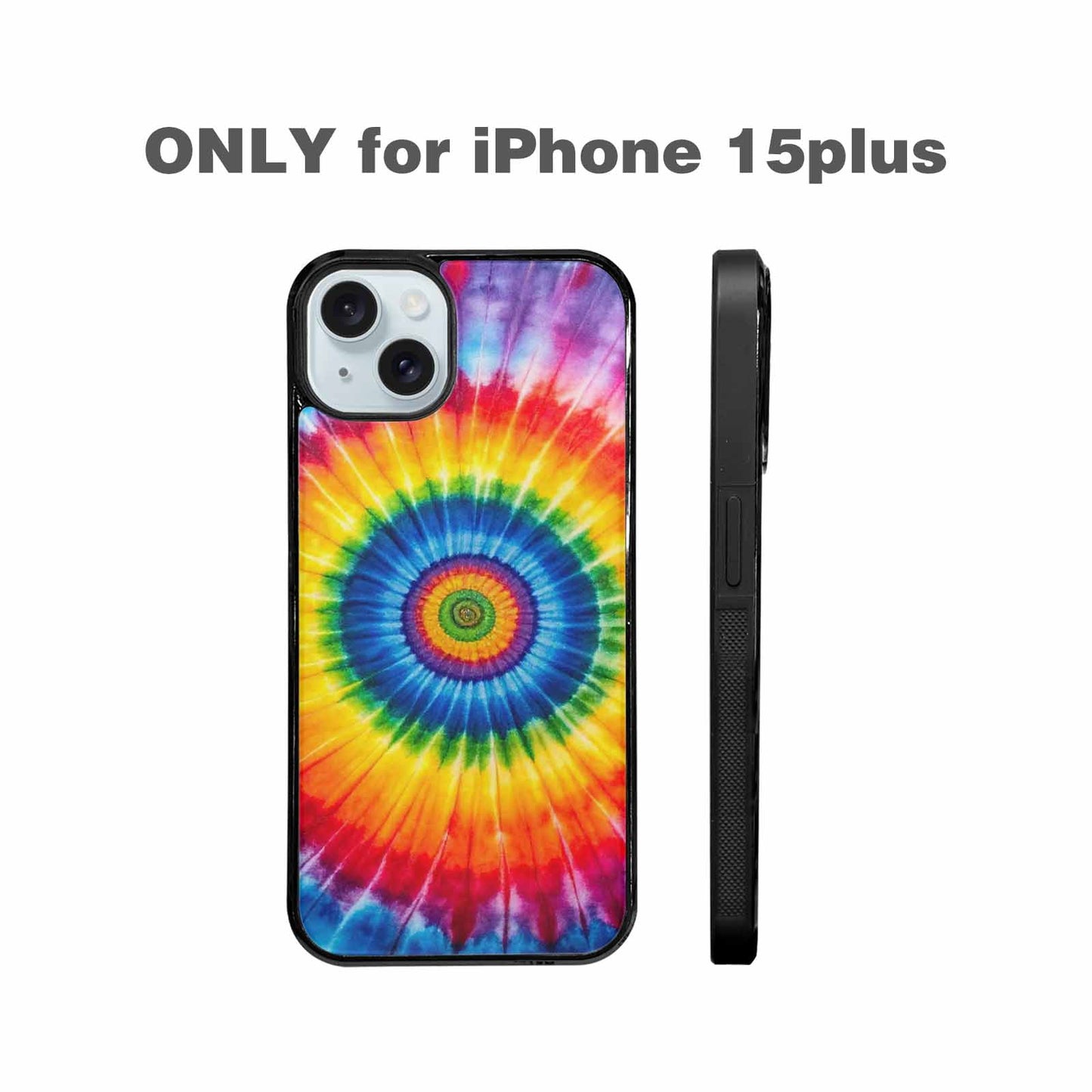 iPhone 15 Plus Case — A1 Fly Rainbow Spiral Tie Dye, Custom Designed Case Cover