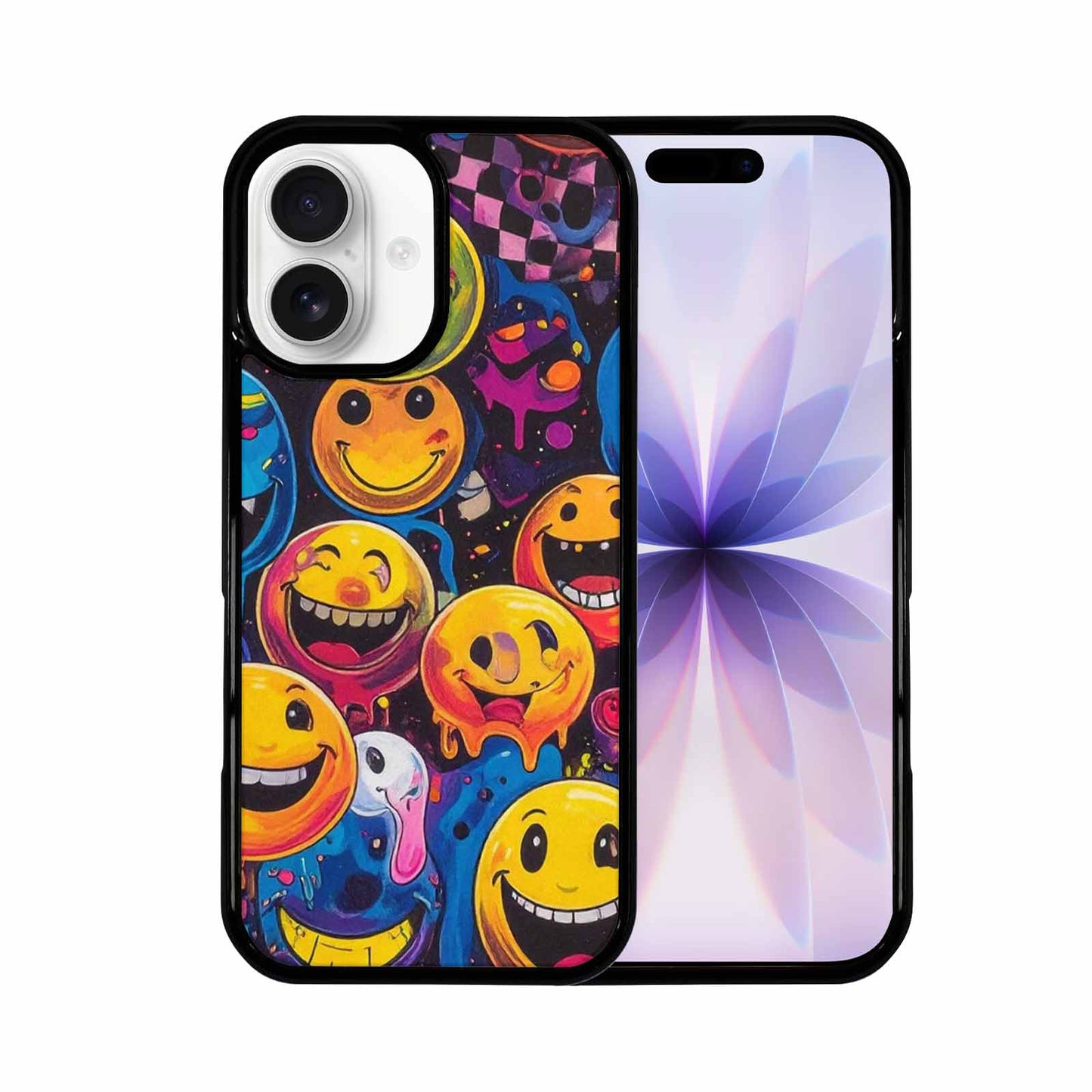 iPhone 17 Case — Small Yellow Smiley Face Original Art, Custom Art Phone Cover