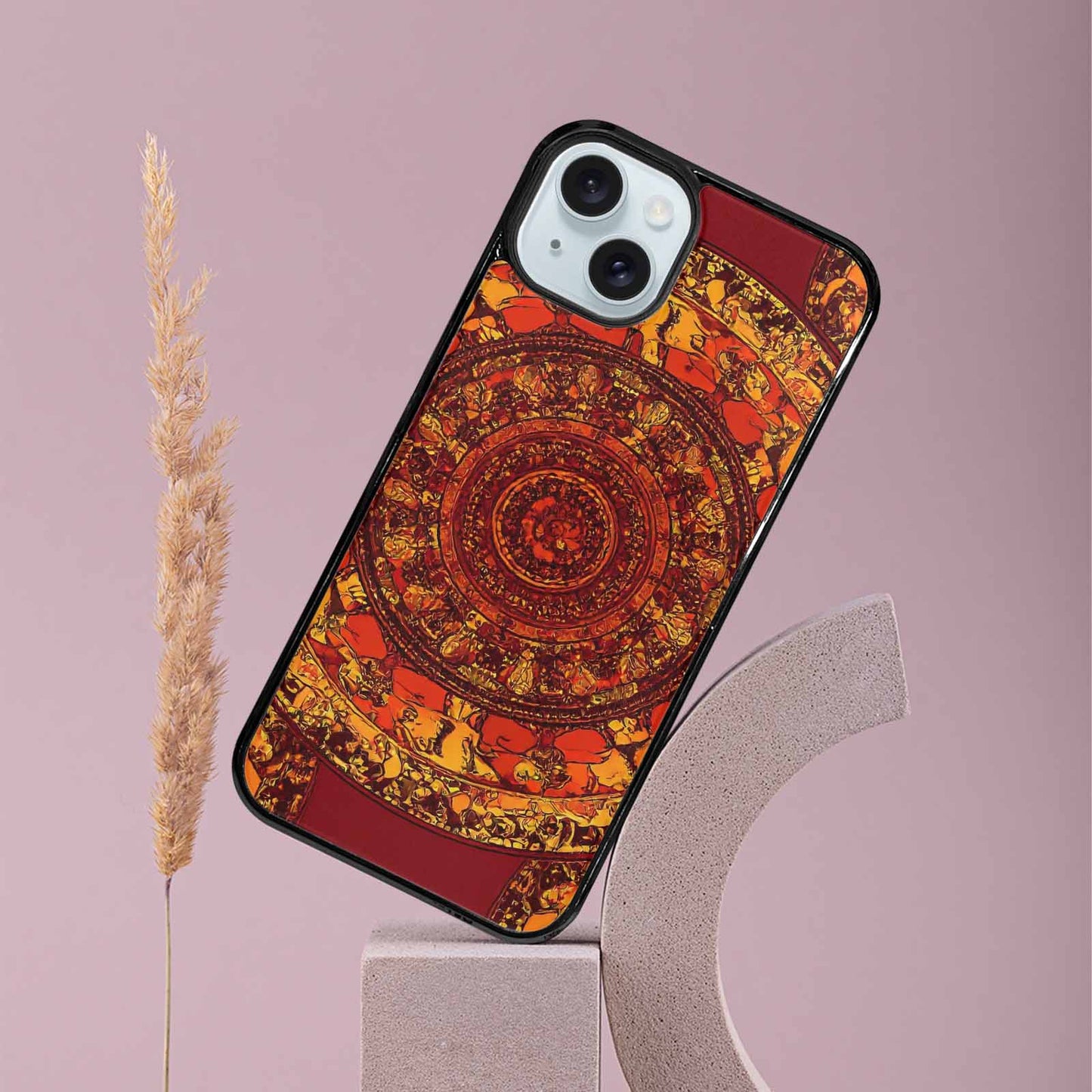 iPhone 15 Plus Case — Mandala Lions, Customized Protective Case