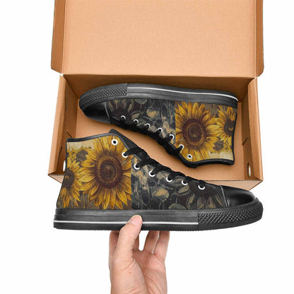 MEN'S Blend Melt Them High Top Canvas Wallpaper Art Custom Shoes