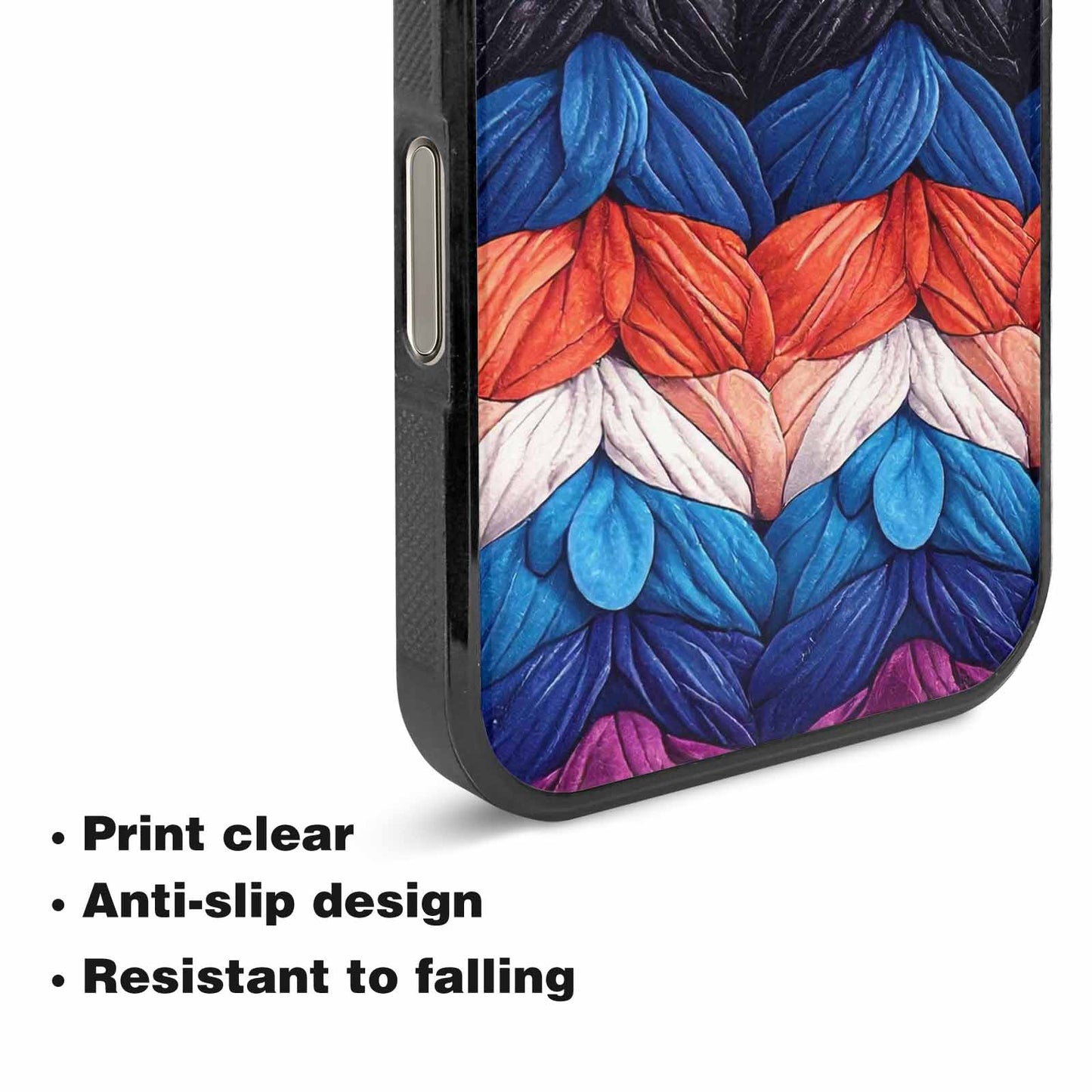 iPhone 16 Pro Max Case — Genderfluid Flag Color Theme Small Rainbow, Custom Designed Case Cover