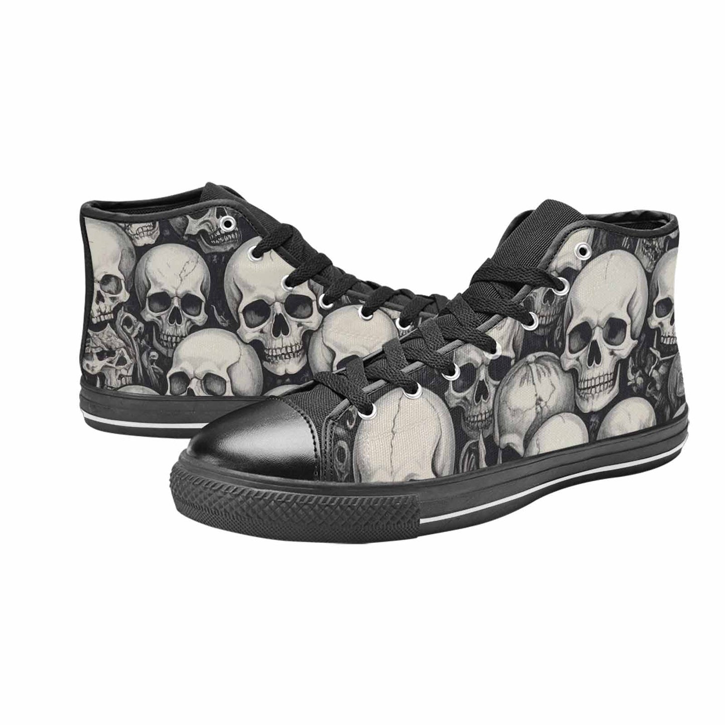 MEN'S Skulls - Classic High Top Canvas Dark Academia Sneakers
