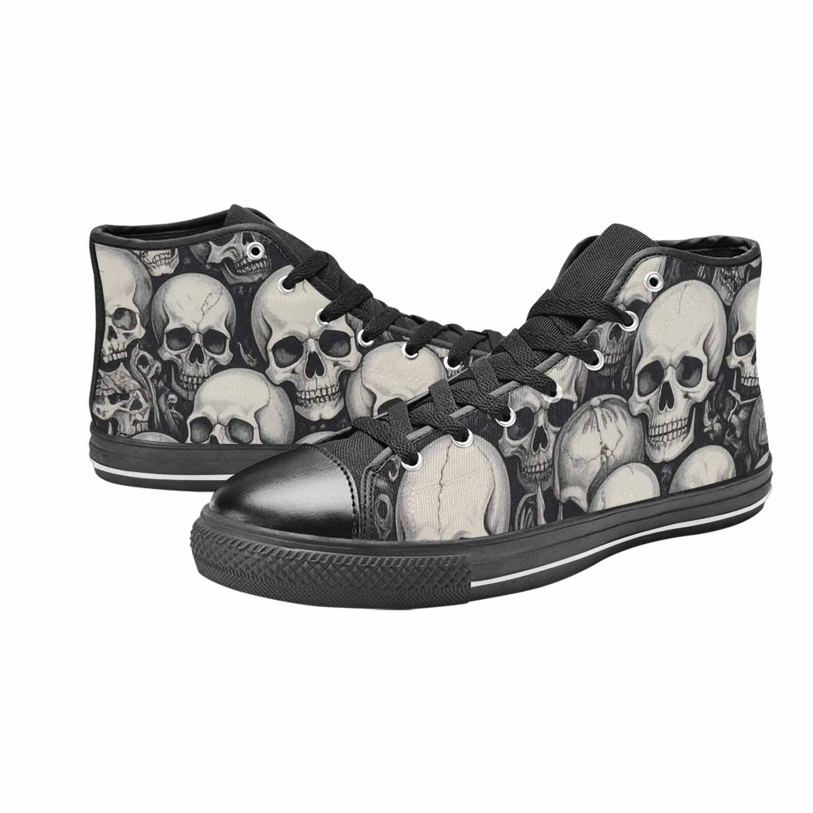 MEN'S Skulls - Classic High Top Canvas Dark Academia Sneakers