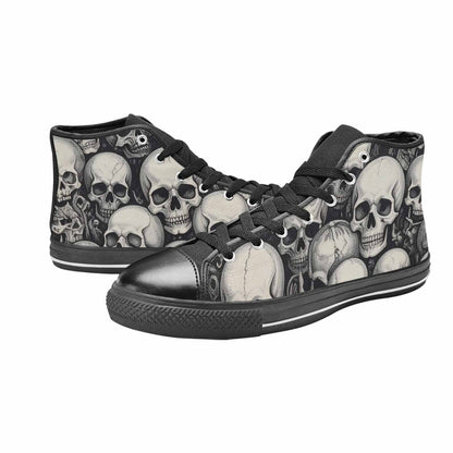 MEN'S Skulls - Classic High Top Canvas Dark Academia Sneakers