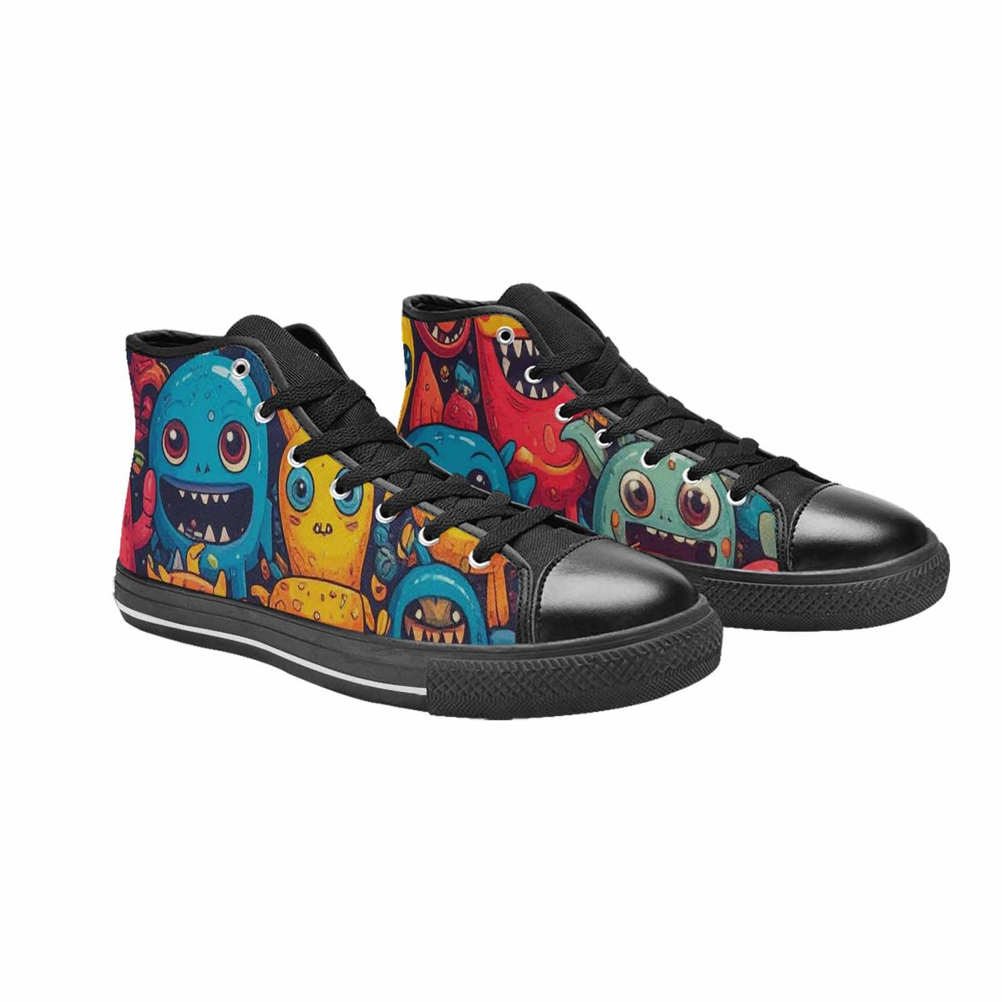 MEN'S Cartoon Monster Character High Top Canvas Grunge Custom Shoes