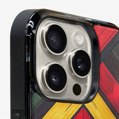 iPhone 16 Pro Case — African Kente Cloth Inspired Pattern Geometric, Custom Printed Phone Case