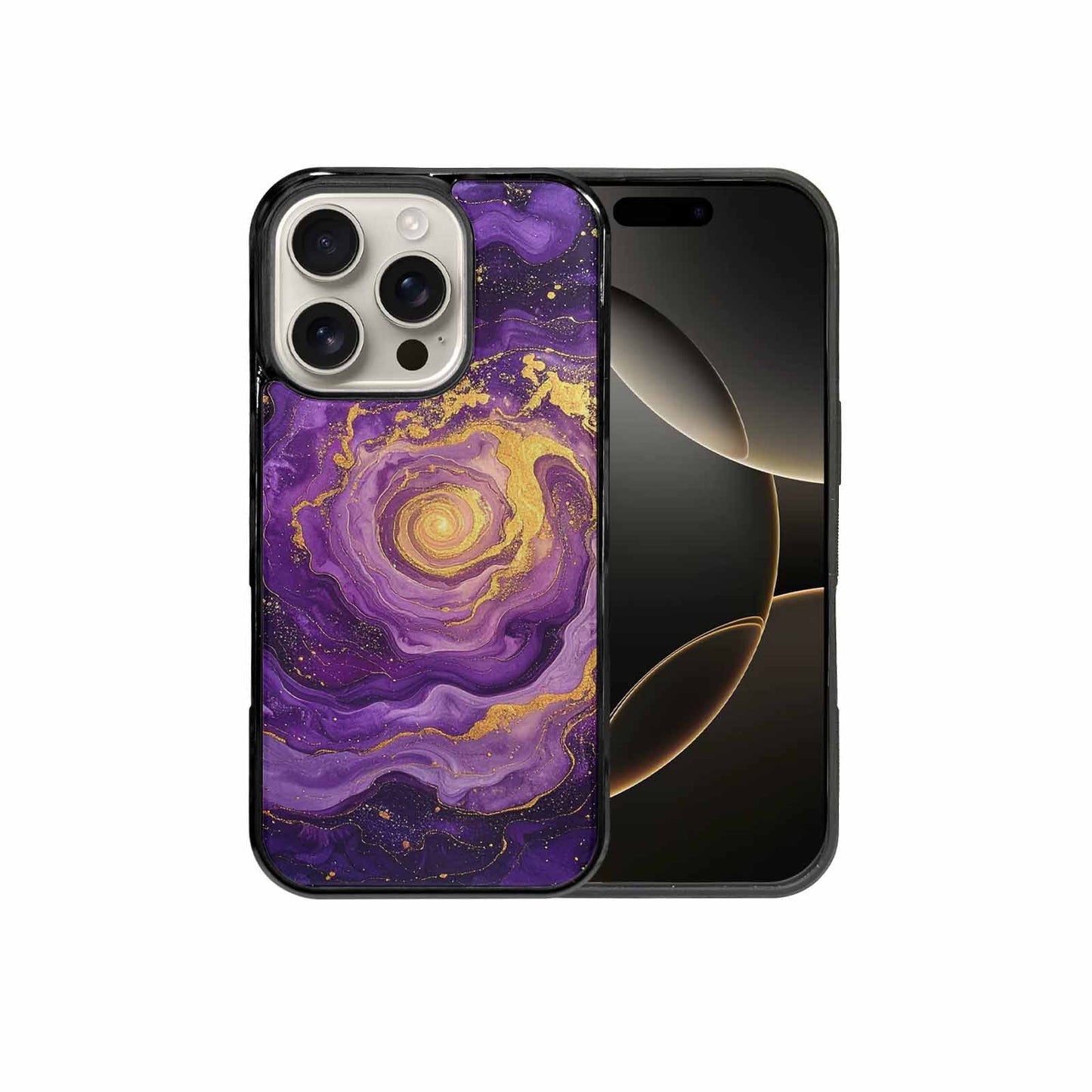 iPhone 16 Pro Case — Swirling Brushstroke Starry Night Texture Blended, Custom Designed Case Cover