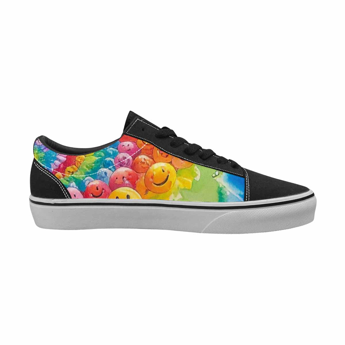 WOMEN'S Smiley Facessmiley Faces  Lace-Up Canvas Aesthetic Shoes
