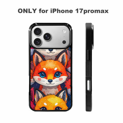 iPhone 17 Pro Max Case — Watercolor Kawaii Fox Watercolor Abstract, Custom Printed Phone Case