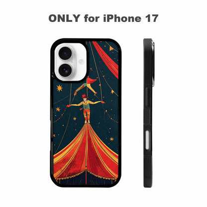 iPhone 17 Case — Vintage Circus Art Pattern Retro Vintage, Custom Printed Phone Case