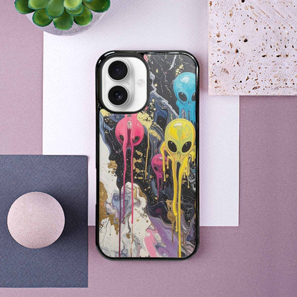 iPhone 16 Case — Aliens Marblemelting Aliens Pa Mif, Custom Print Case Cover