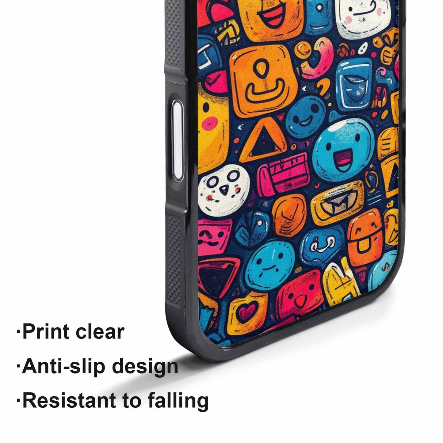 iPhone 17 Pro Max Case — Hand Drawn Icon Doodle Original Art, Custom Print Case Cover