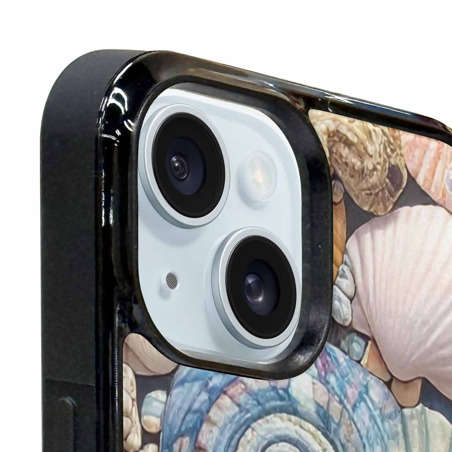 iPhone 15 Plus Case — Seashell Collage Seashell Collage Pattern Hundreds, Custom Art Phone Cover