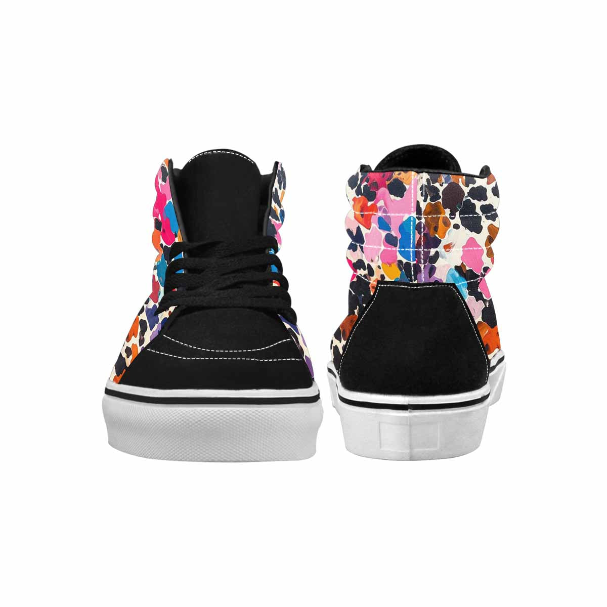 WOMEN'S Cow Animal Print High Top Canvas Dreamcore Sneakers