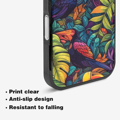iPhone 16 Plus Case — Toucan Jungle Toucan Jungle Pattern Hundreds, Custom Designed Case Cover