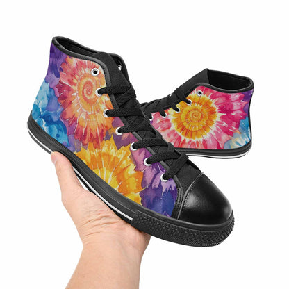 MEN'S Tie Dye Swirl High Top Canvas Vivid Shoes