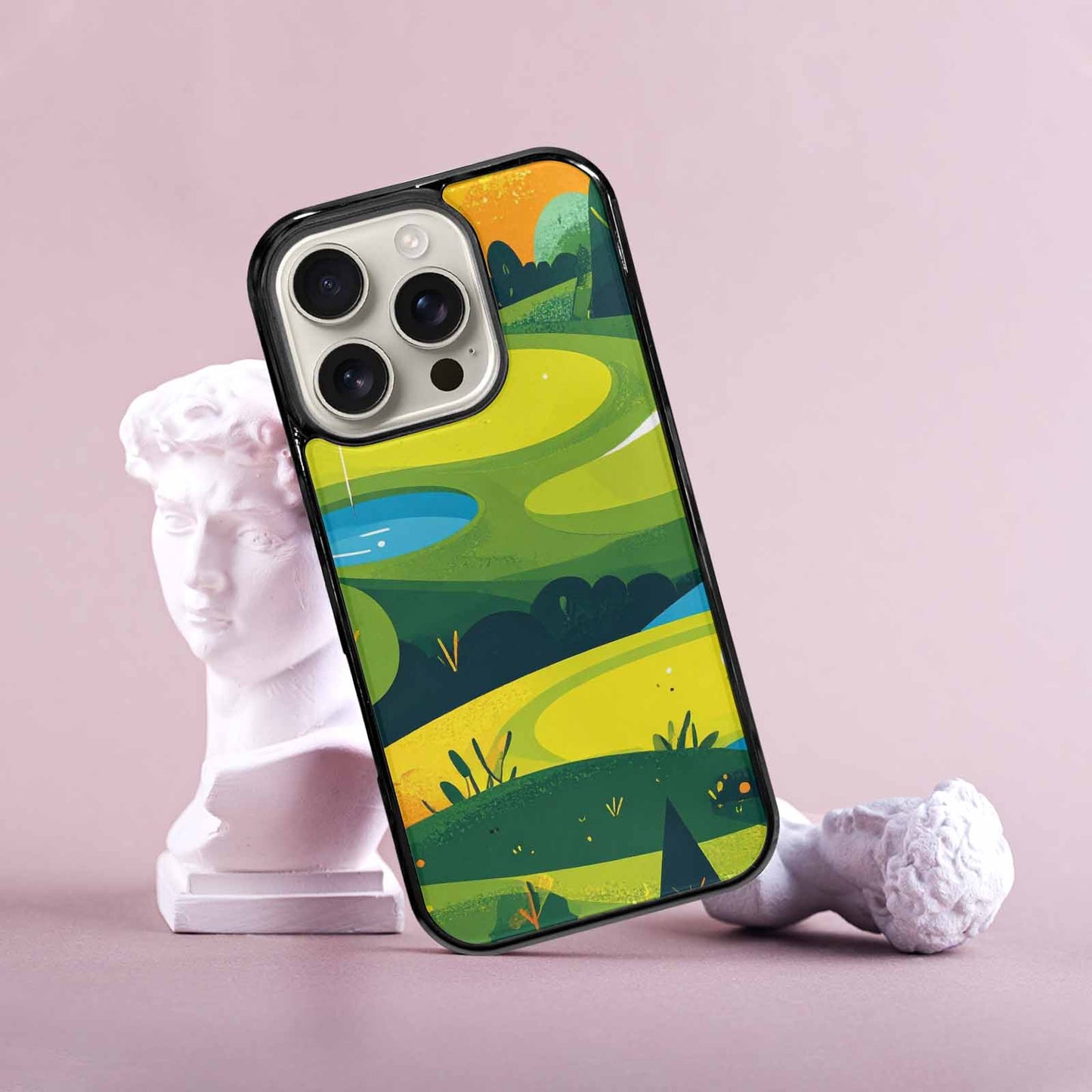 iPhone 16 Pro Case — Golf Cartoon Art Pattern, Customized Protective Case