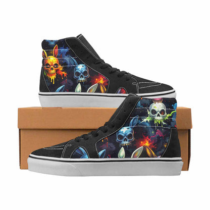 WOMEN'S Skulls High Top Canvas Wearable Art Y2K All Over Print Shoes