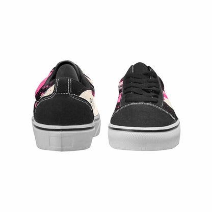 WOMEN'S Zebra Black & Pink Ink Canvas Made To Order Neon Fantasy Handmade Custom Shoes