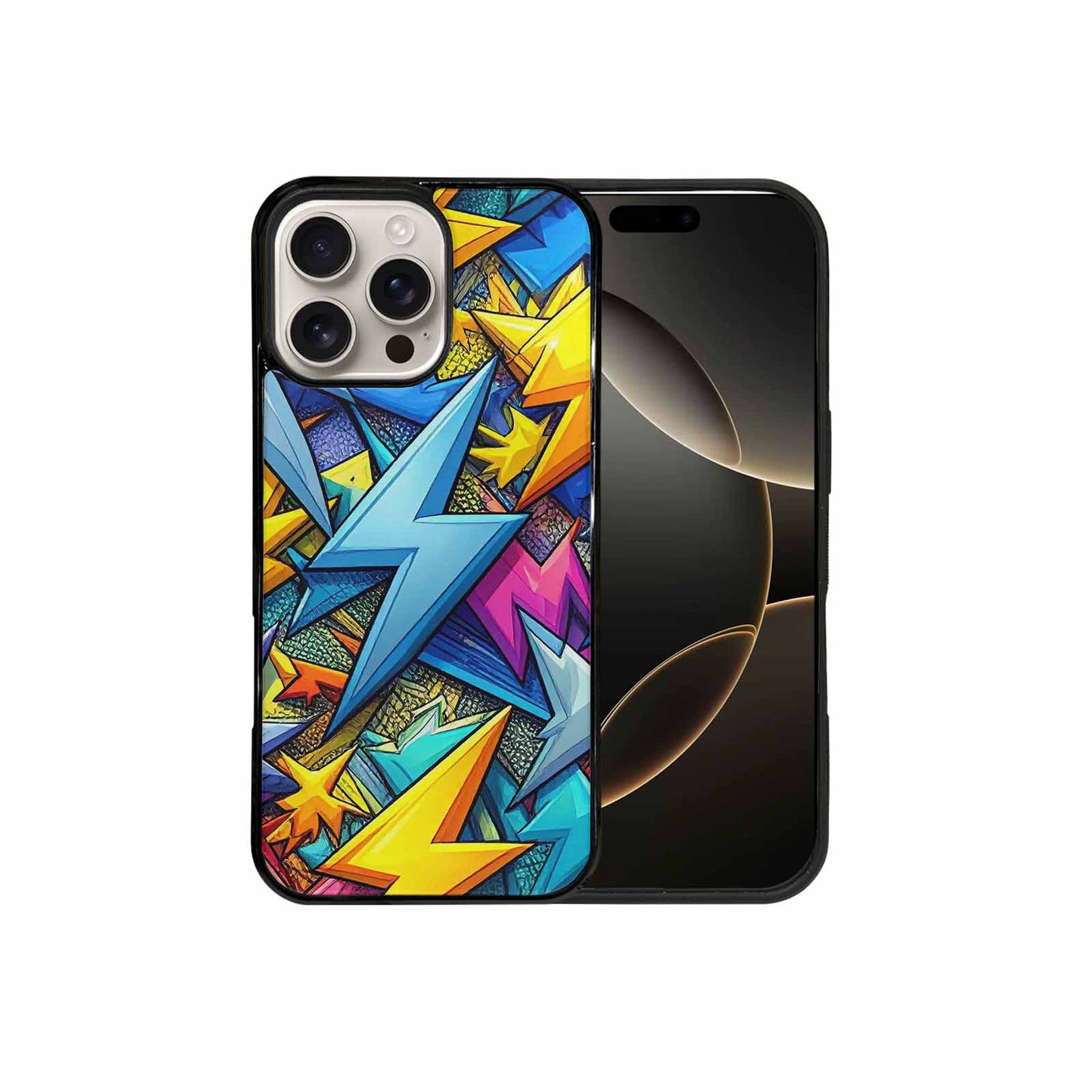 iPhone 16 Pro Max Case — Lightning Bolt Storm Pattern Hundreds Of, Custom Print Case Cover