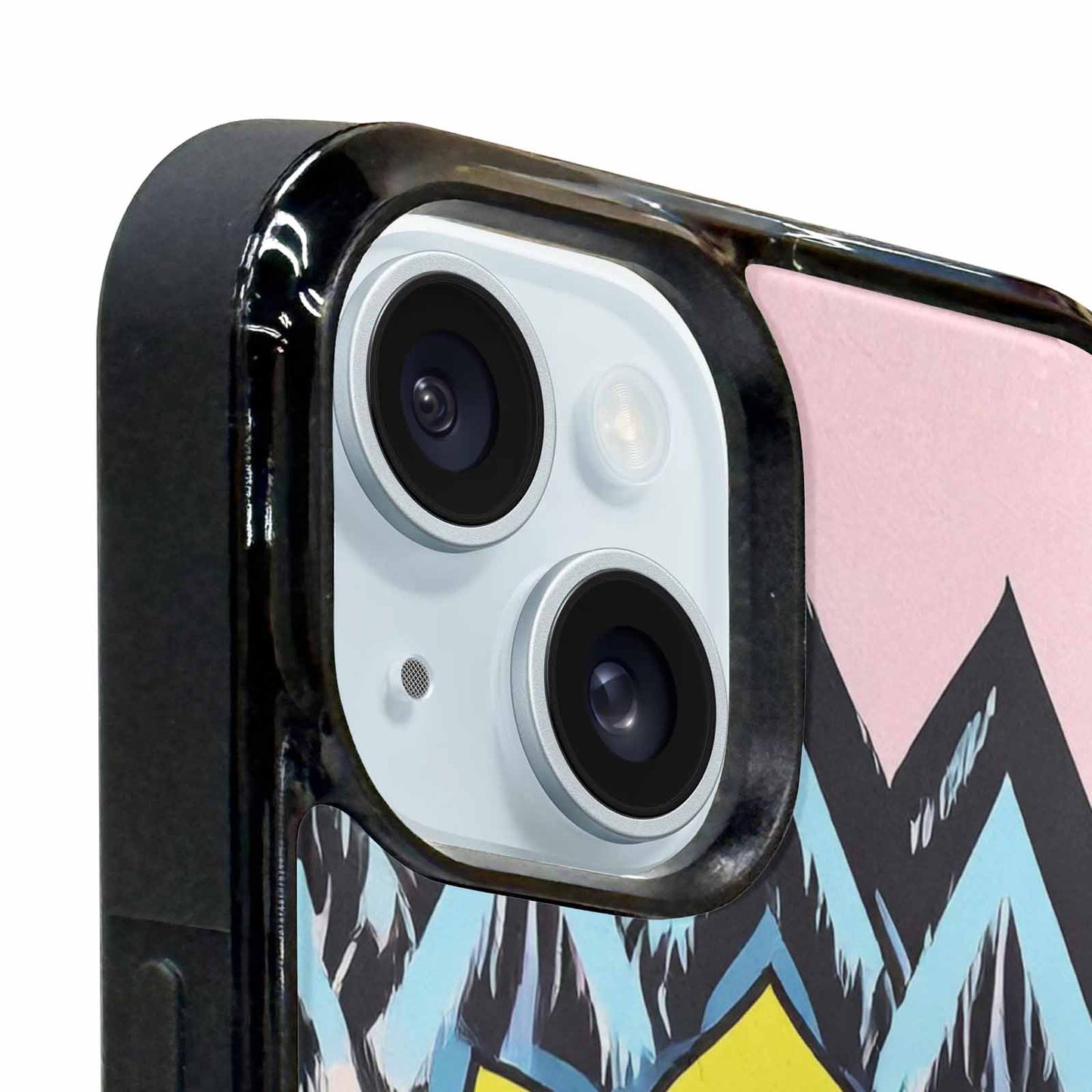 iPhone 15 Plus Case — 1960s Mod Cartoon Art Pattern, Customized Protective Case