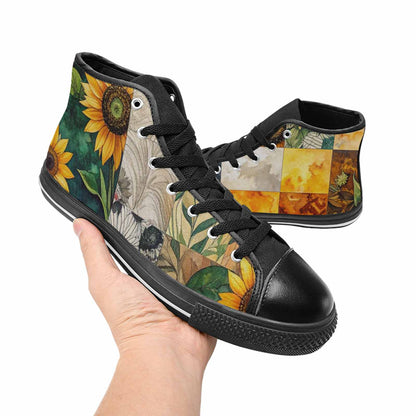 MEN'S Sunflower High Top Canvas Vivid Custom Shoes