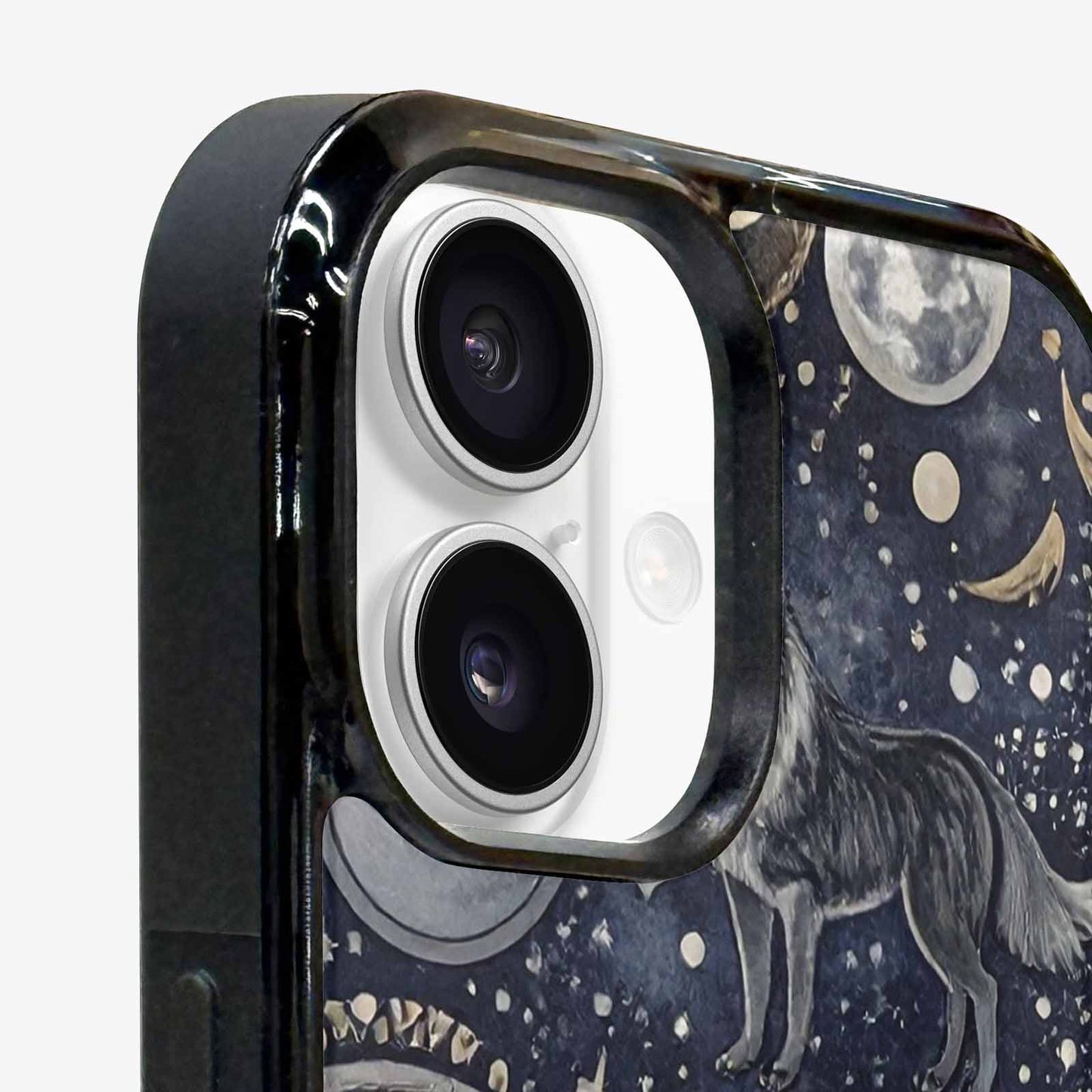 iPhone 16 Plus Case — Wolves Everywhere Collage Overlap Small Wolf, Unique Phone Case Design