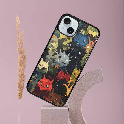 iPhone 15 Plus Case — Monsters Camomonsters Pattern Okl, Original Design Phone Case