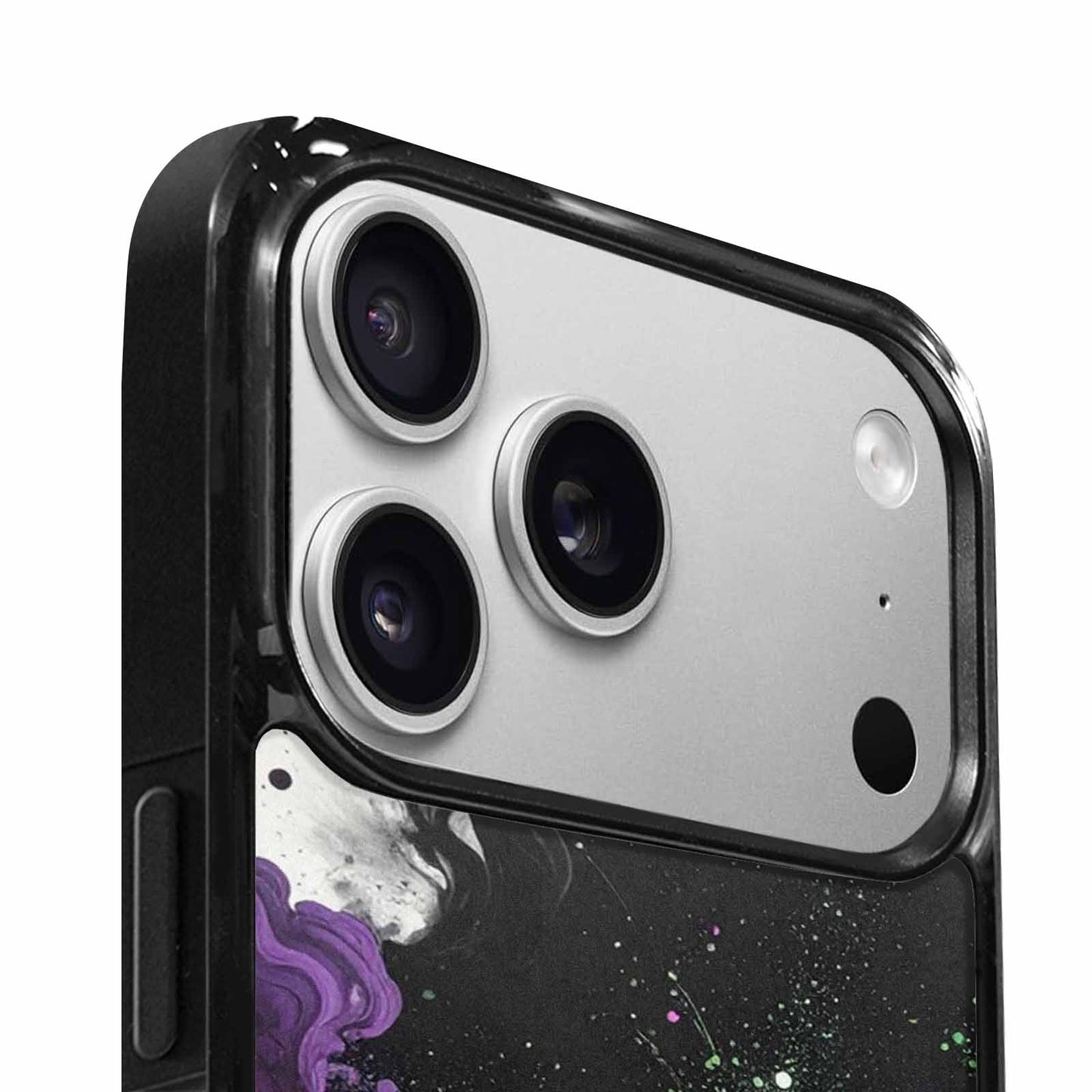 iPhone 17 Pro Max Case — Black &amp; Green Ink Galaxy Space, Custom Print Case Cover