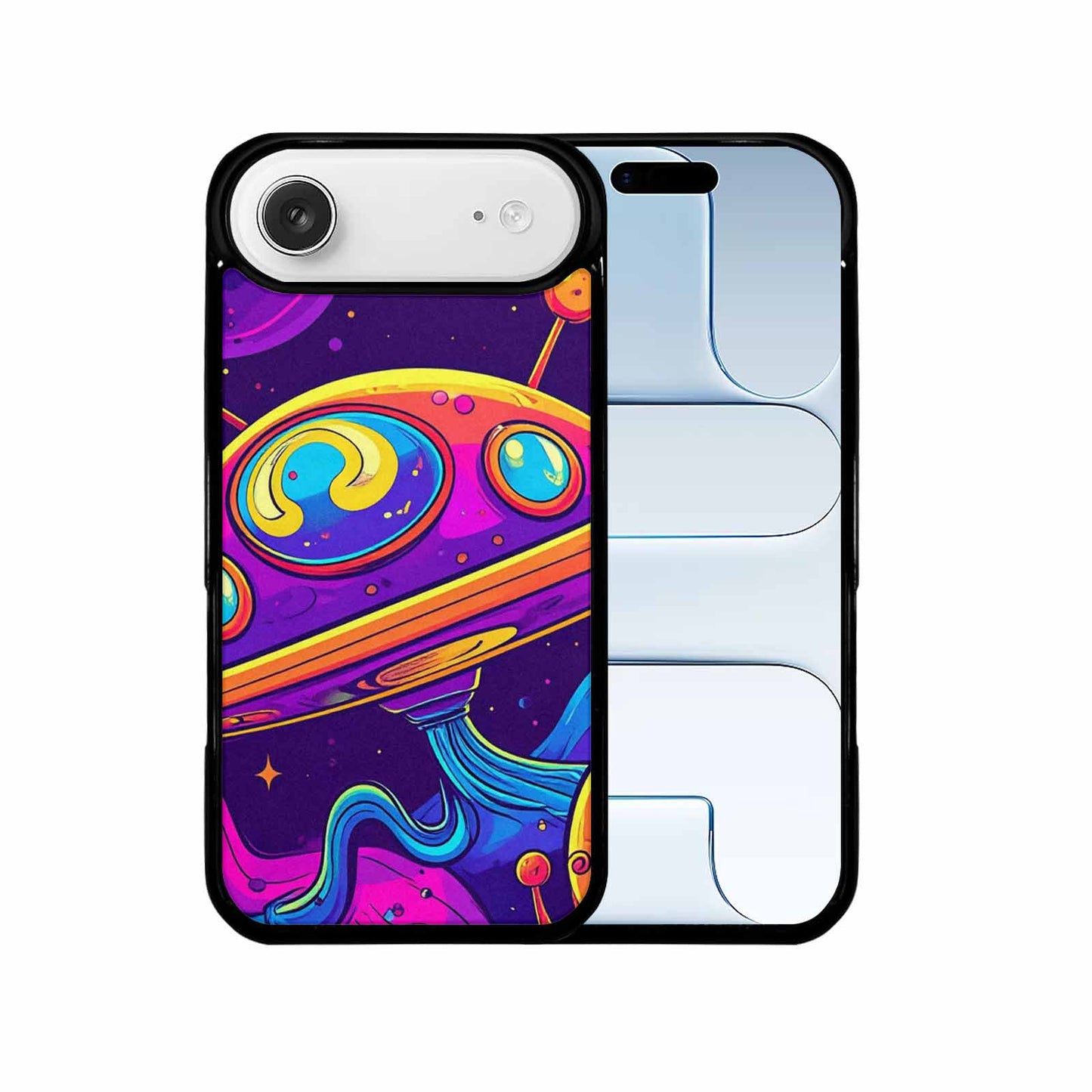iPhone 17 Air Case — Alien Ufo Cartoon Art Pattern Alien, Custom Printed Phone Case