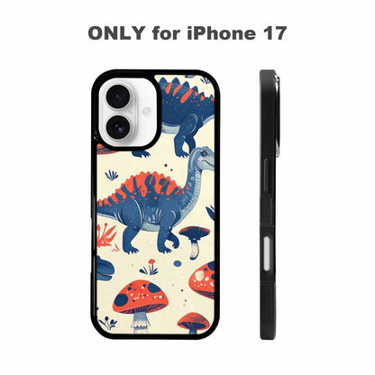 iPhone 17 Case — Vintage Dinosaurs Mushroom Retro Vintage, Custom Designed Case Cover