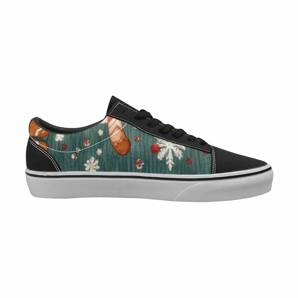 MEN'S Christmas Holly Snowflake Canvas Lace-Up Surreal Shoes