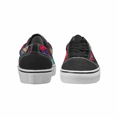 WOMEN'S Skulls Roses Skulls Roses Lace-Up Canvas Aesthetic Shoes