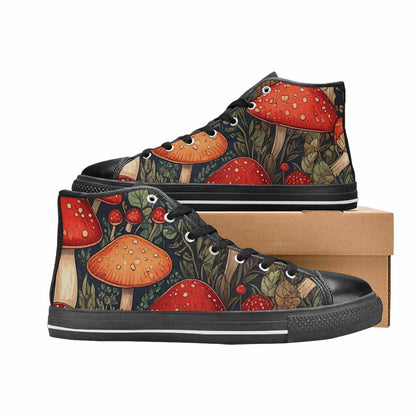 WOMEN'S Mushroom High Top Canvas Grunge Shoes