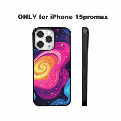 iPhone 15 Pro Max Case — Love Wins Galaxy Seamless Pattern Vibrant, Unique Phone Case Design