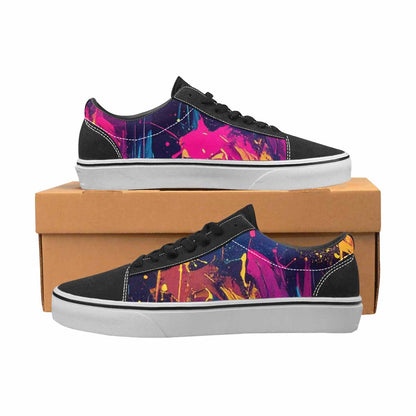MEN'S Paint Splatter Canvas Lace-Up Dark Academia Custom Sneakers