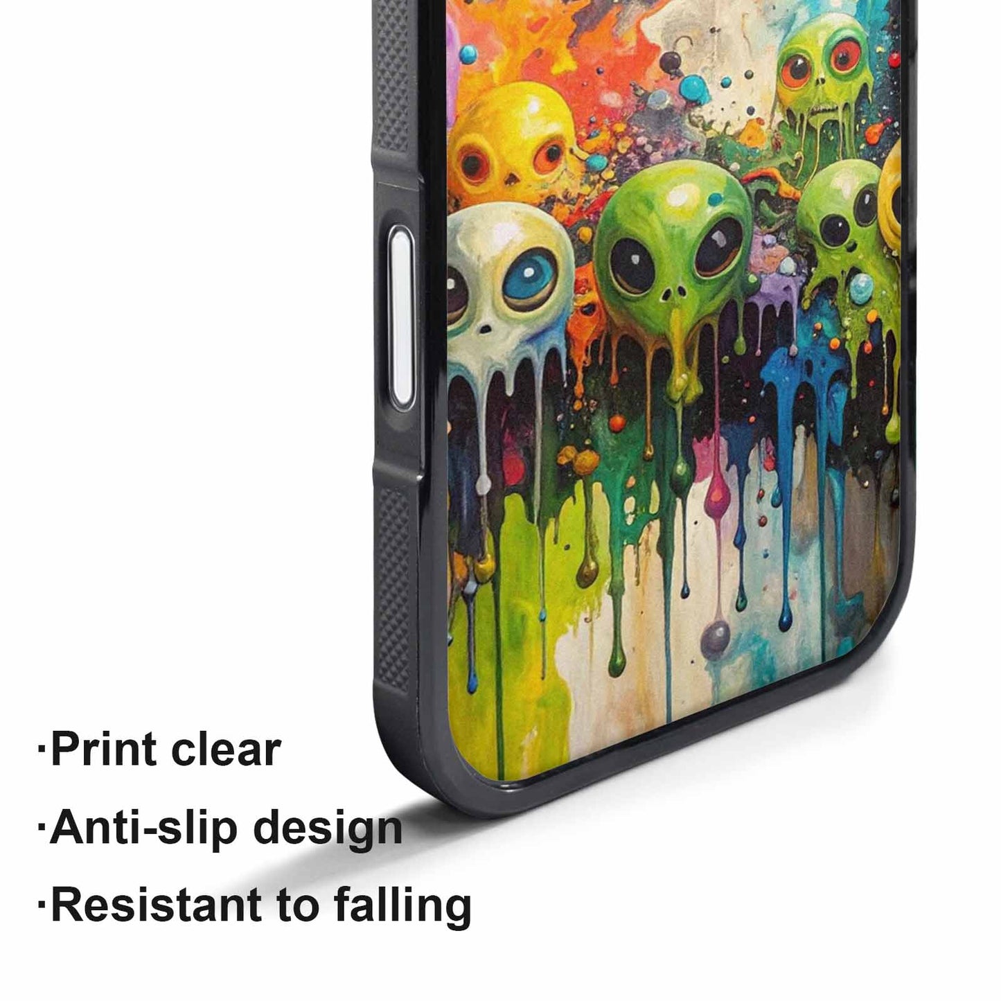 iPhone 17 Pro Max Case — Aliens Camomelting Aliens Patt Alien Scifi, Custom Phone Case
