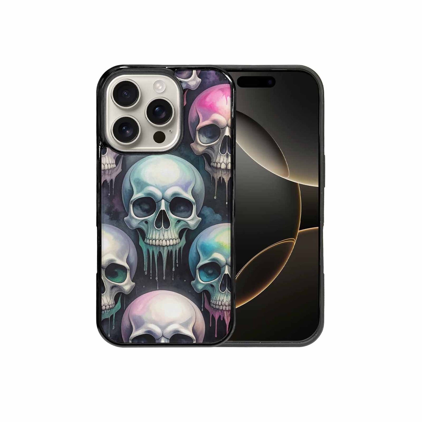 iPhone 16 Pro Case — Dark Black And White Color Tone, Custom Made Phone Cover