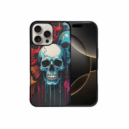 iPhone 16 Pro Max Case — Dripping Skulls Collage Custom, Custom Art Phone Cover