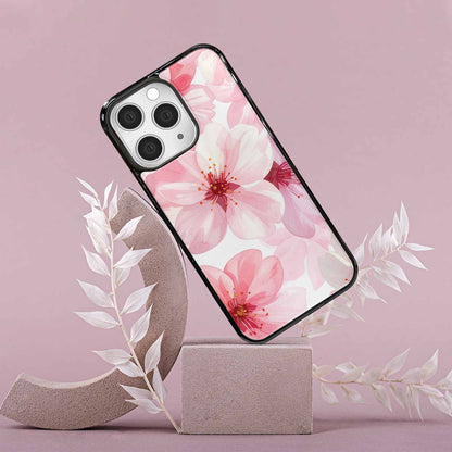 iPhone 15 Pro Max Case — Japanese Cherry Blossom Pattern Sakura Flowers, Customized Protective Case