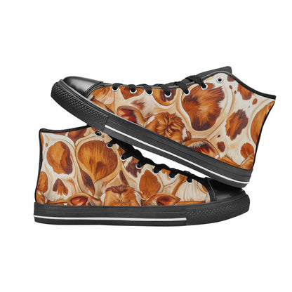 MEN'S Cow Animal Print High Top Canvas Y2K Custom Shoes