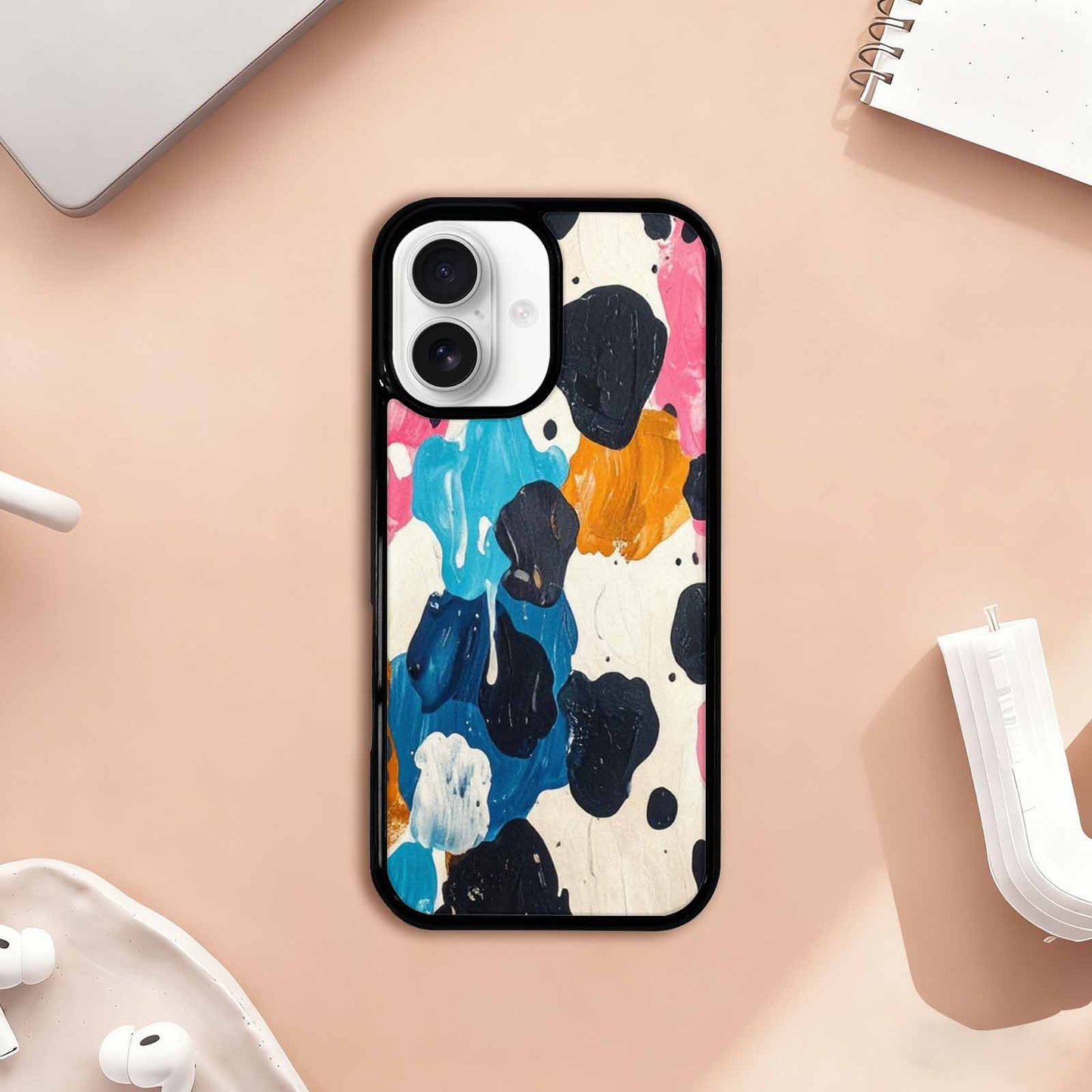 iPhone 17 Case — Small Cow Animal Print Animal Print, Custom Printed Phone Case