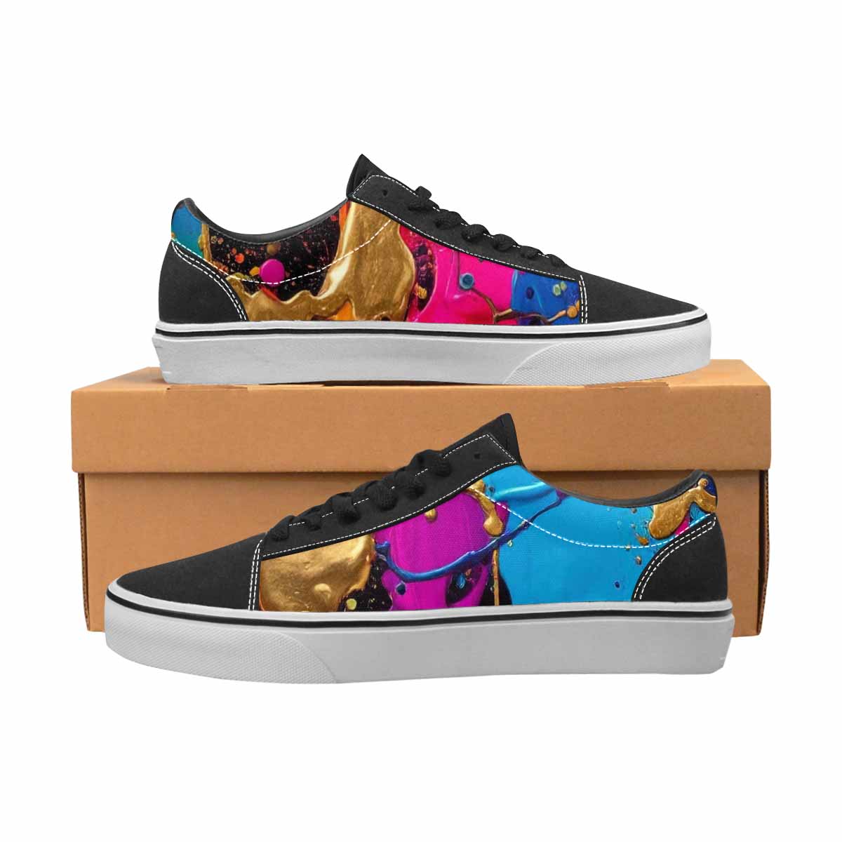 MEN'S Paint Splatter Canvas Lace-Up Vibrant Chaos Shoes