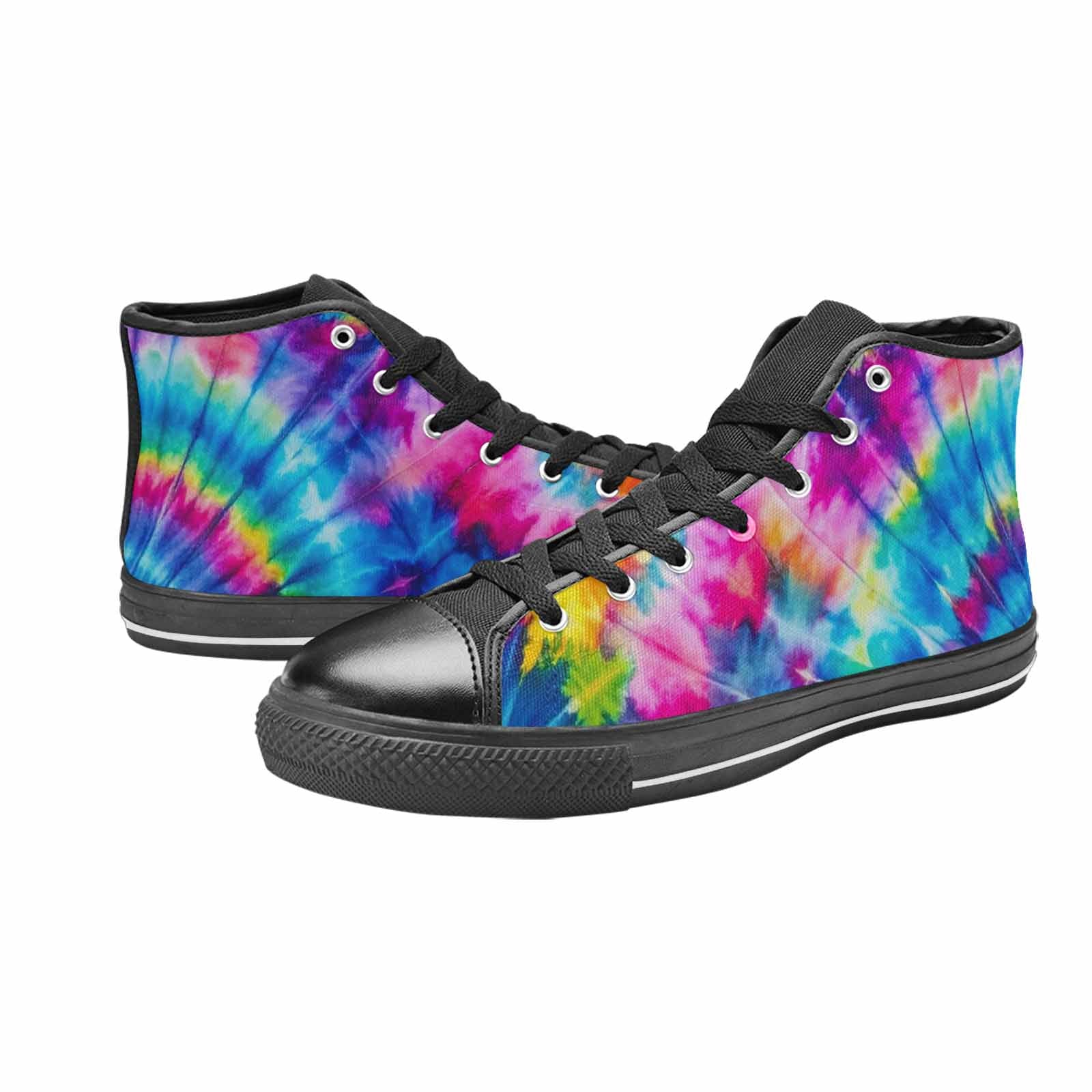 WOMEN'S Tie Dye Acid Wash Color High Top Canvas Dreamcore Custom Sneakers