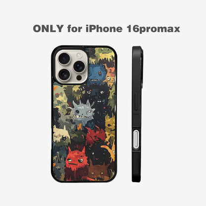 iPhone 16 Pro Max Case — Monsters Camomonsters Pattern Okl, Custom Made Phone Cover