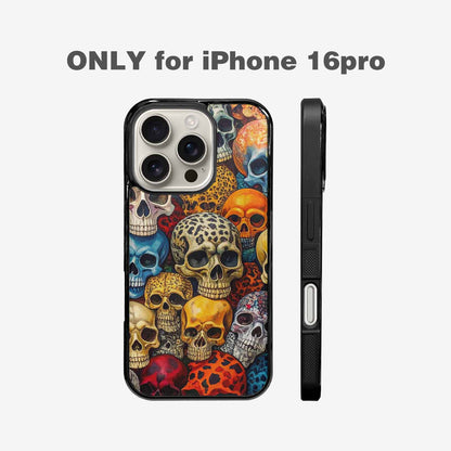 iPhone 16 Pro Case — Skulls Animal Printskulls Patt Ddn, Custom Art Phone Cover
