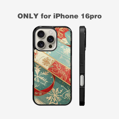 iPhone 16 Pro Case — Christmas Wrapping Paper Pattern Art Wallpaper, Custom Designed Case Cover