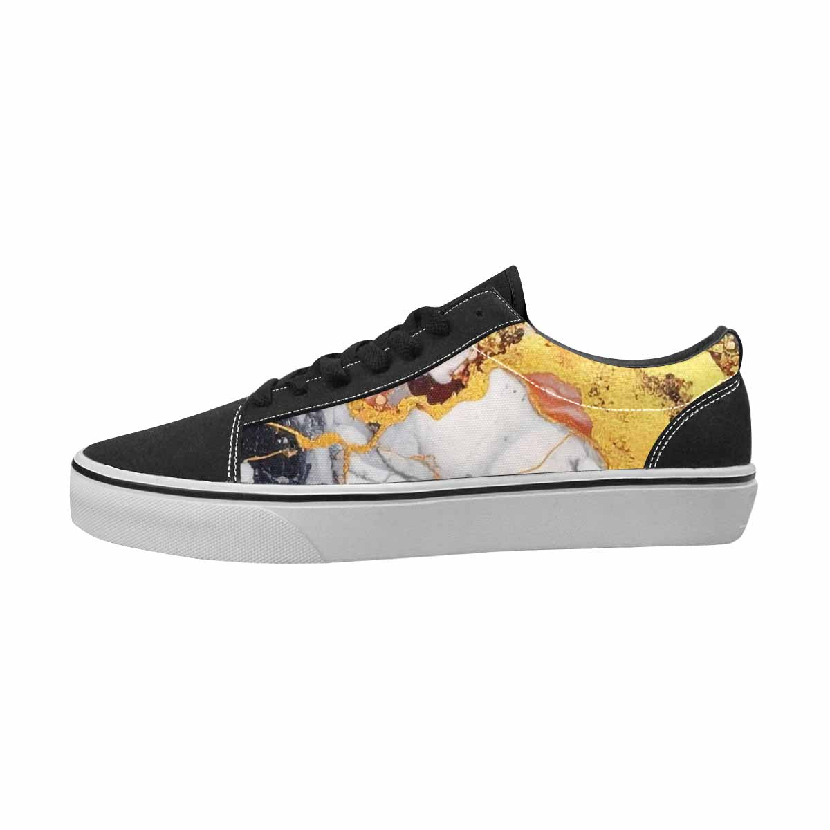 MEN'S Marble Canvas One Of A Kind Kaleidoscope Custom Print Sneakers