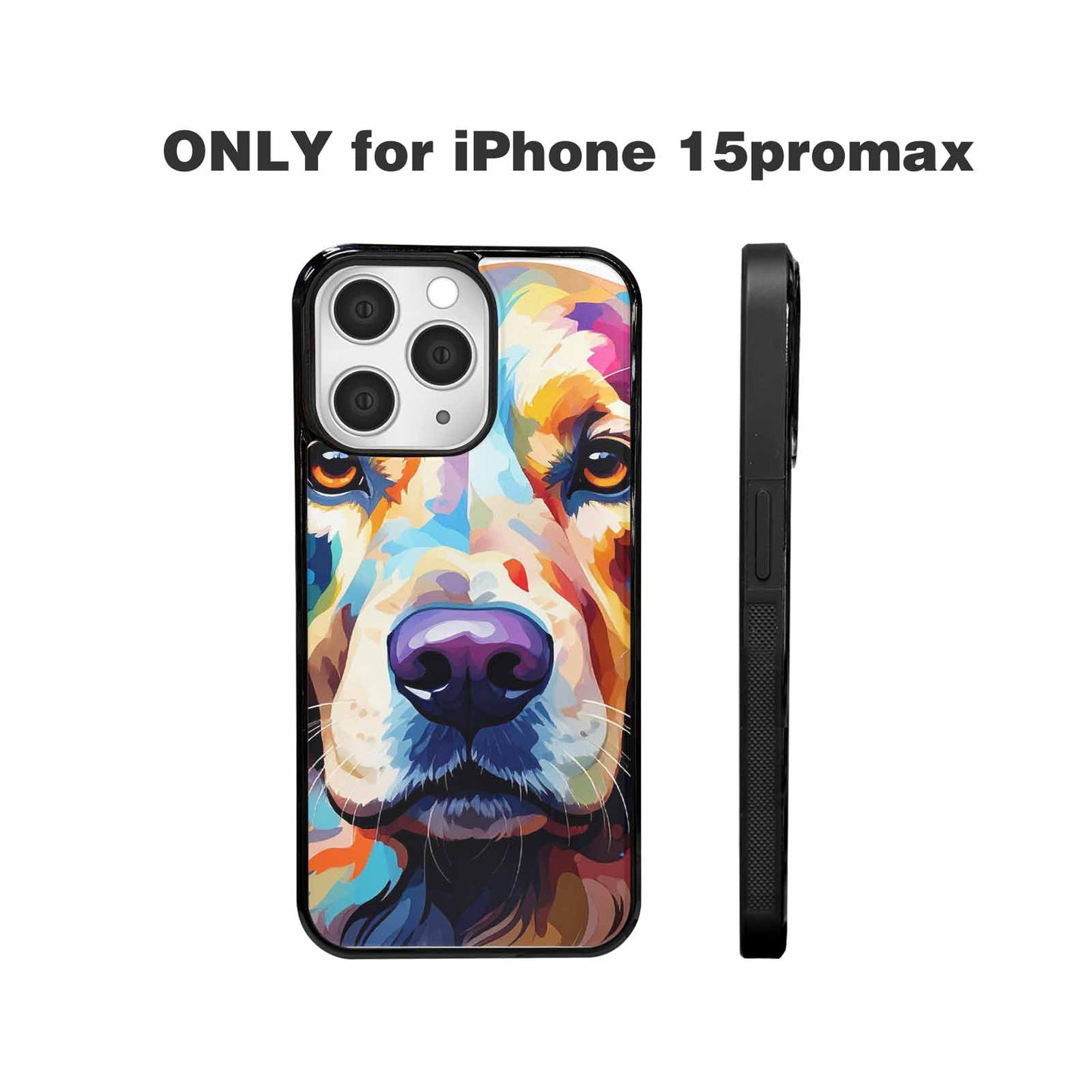 iPhone 15 Pro Max Case — Golden Retriever Watercolor Art Pattern, Custom Designed Case Cover